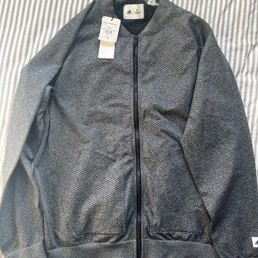 Adidas x Reigning Champ Gray Bomber Jacket - Large